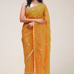 Dahlia Yellow Handcrafted Tissue Saree