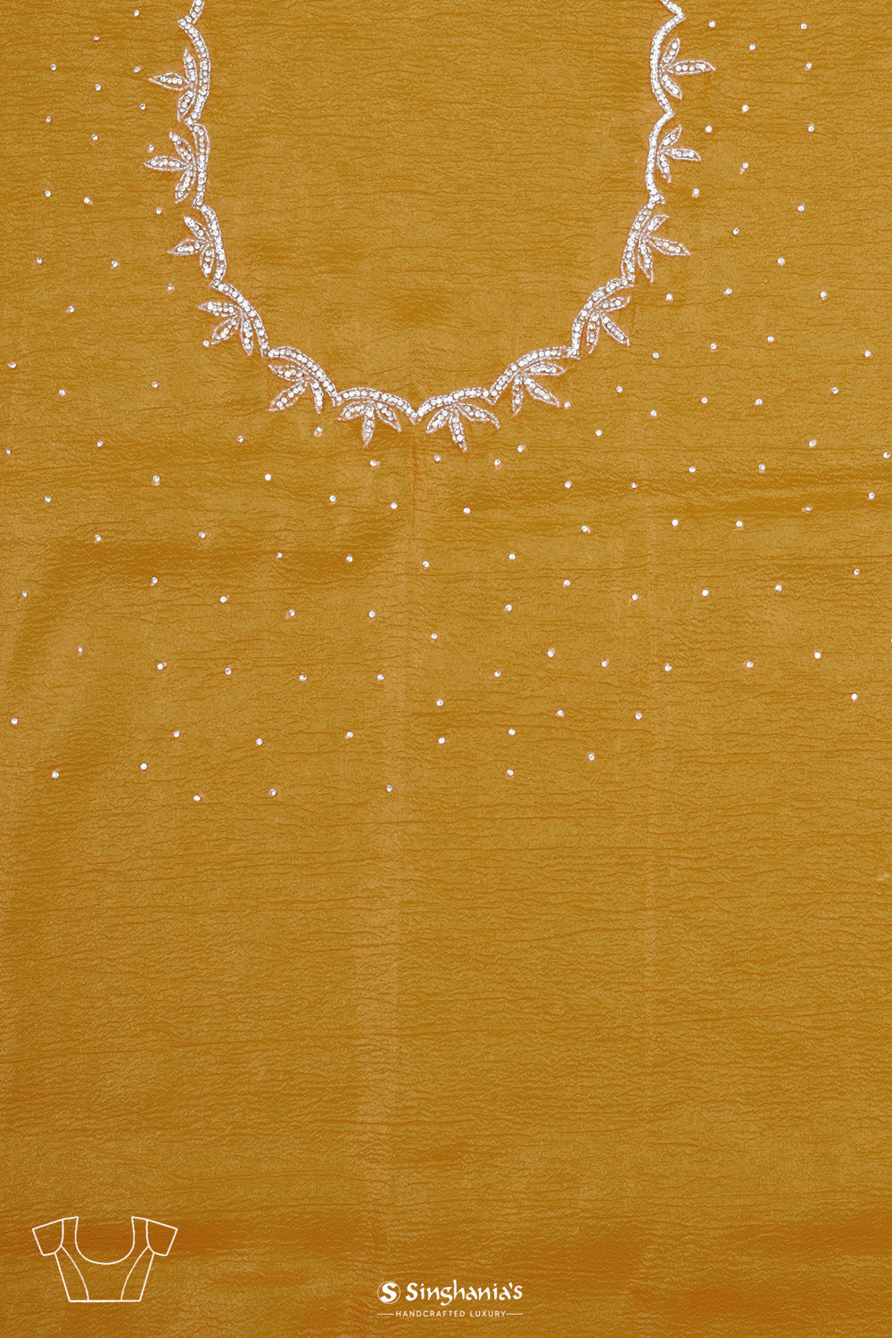 Dahlia Yellow Handcrafted Tissue Saree