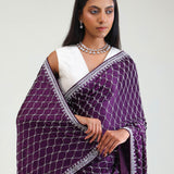 Imperial Purple Silk Crafted Saree