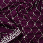 Imperial Purple Silk Crafted Saree