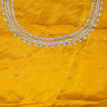 Gold Yellow Silk Crafted Saree