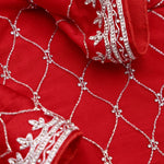 Arsenal Red Silk Crafted Saree