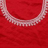 Arsenal Red Silk Crafted Saree