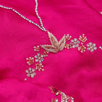 Bright Pink Silk Arch Crafted Saree