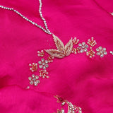 Bright Pink Silk Arch Crafted Saree