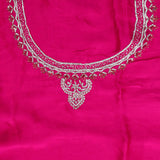 Bright Pink Silk Arch Crafted Saree
