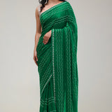Castleton Green Silk Handcrafted Saree