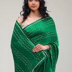 Castleton Green Silk Handcrafted Saree