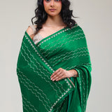 Castleton Green Silk Handcrafted Saree