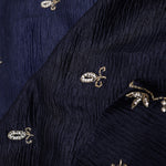 Deep Blue Handcrafted Tissue Saree