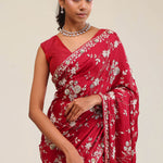 Chilli Red Silk Crafted Saree