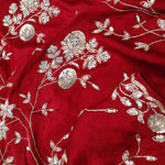Chilli Red Silk Crafted Saree