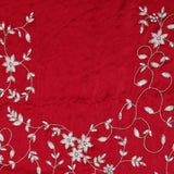 Chilli Red Silk Crafted Saree