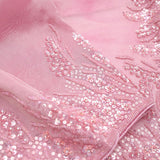 Valentine Pink Tissue Handcrafted Saree