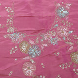 Raspberry Rose Tissue Handcrafted Saree