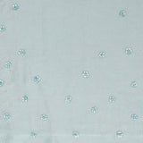 Light Turquoise Tissue Saree With Embroidery Detail