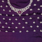 Royal Purple Silk Crafted Saree