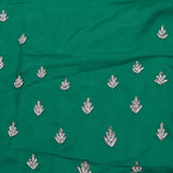 Myrtle Green Organza Handcrafted Saree