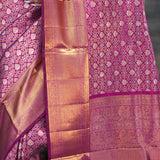 Pansy Purple Jaal Kanjivaram Silk Saree