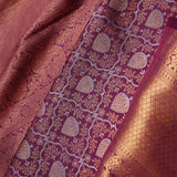 Pansy Purple Jaal Kanjivaram Silk Saree