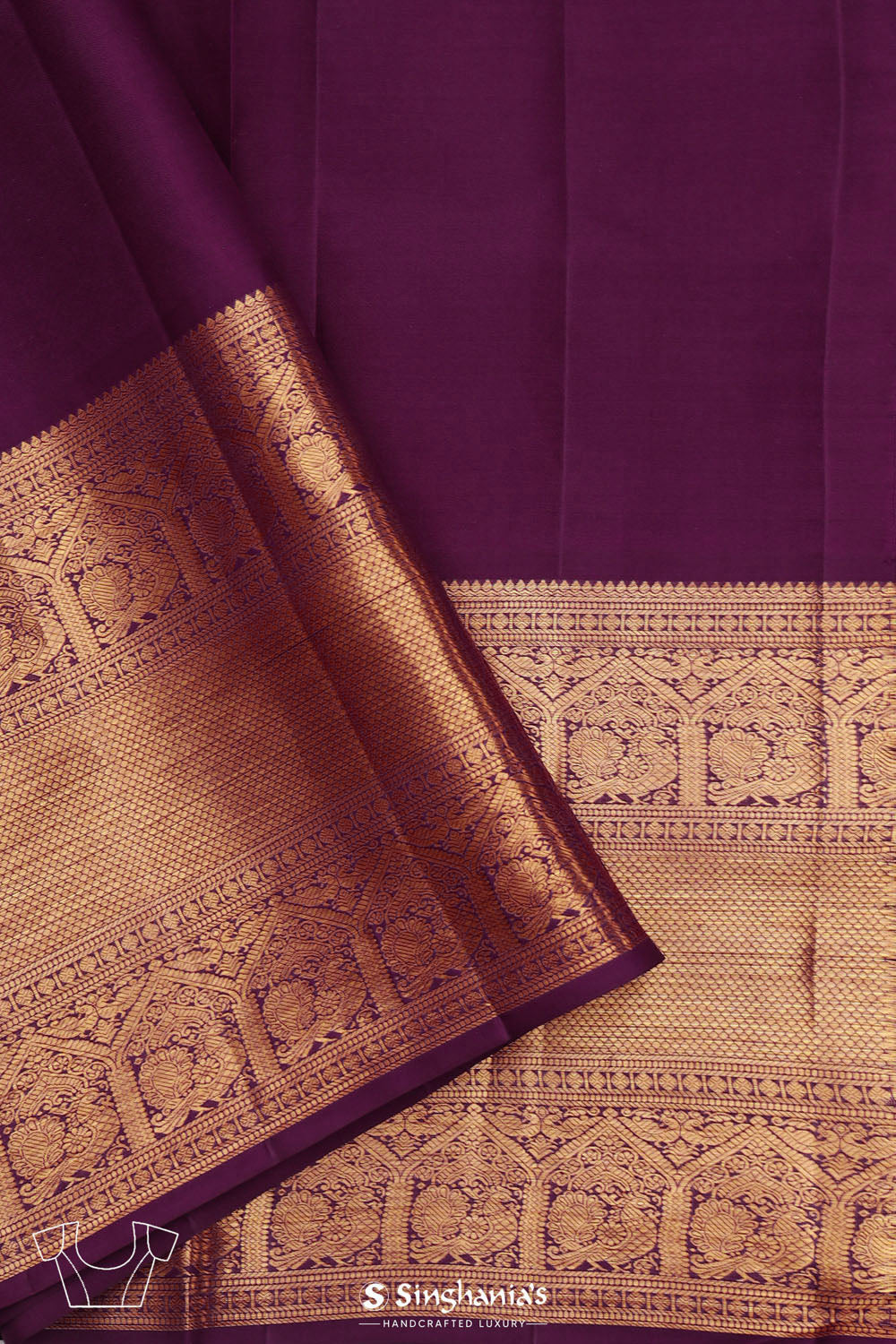 Yellow Gold Jaali Kanjivaram Silk Saree