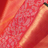 French Pink Flora Kanjivaram Silk Saree