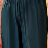 Peacock Teal Floral Crepe Set