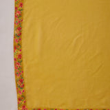 Mustard Yellow Floral Crepe Anarkali