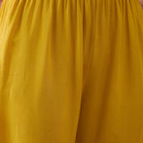 Mustard Yellow Floral Crepe Anarkali