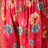 Coral Red Crepe Peplum Set