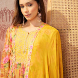 Marigold Yellow Crepe Sharara Set