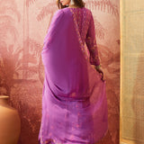 Orchid Purple Crepe Dress Set
