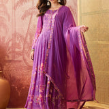 Orchid Purple Crepe Dress Set