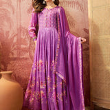 Orchid Purple Crepe Dress Set