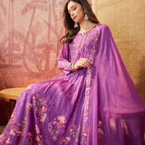 Orchid Purple Crepe Dress Set