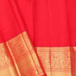 Cream White Kanjivaram Silk Jaal Saree