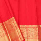 Cream White Kanjivaram Silk Jaal Saree