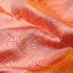 Georgia Peach Heritage Kanjivaram Silk Saree