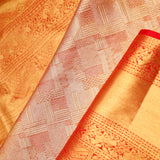Orange Gold Jaal Kanjivaram Silk Saree