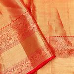 Orange Gold Jaal Kanjivaram Silk Saree