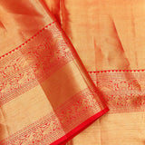 Orange Gold Jaal Kanjivaram Silk Saree