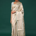 Marian Blue Jaal Tissue Banarasi Saree