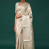 Marian Blue Jaal Tissue Banarasi Saree