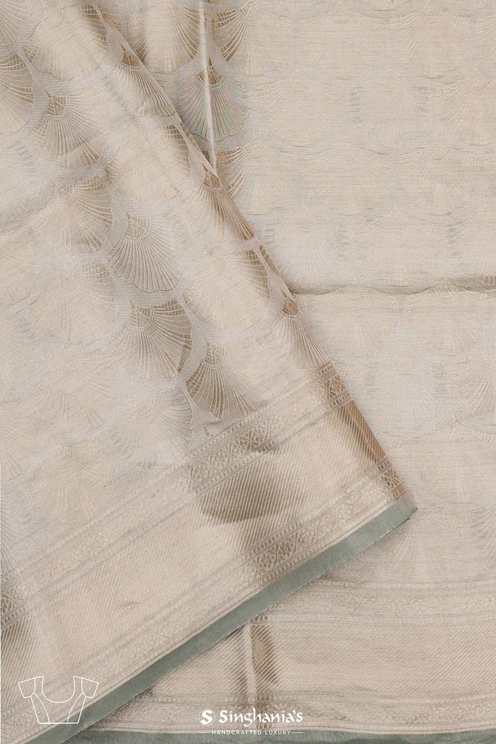 Marian Blue Jaal Tissue Banarasi Saree