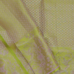 Amethyst Kanjivaram Saree With Contrast Lime Green Border