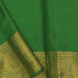 Georgia Peach Kanjivaram Saree With Contrast Light Green Border
