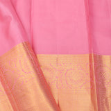 Carnation Pink Kanjivaram Silk Jaal Saree