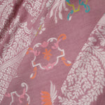 Puce Pink Banarasi Tussar Saree With Floral Jaal