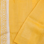 Mikado Yellow Banarasi Tussar Saree With Floral Jaal