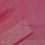 Bubblegum Pink Tissue Banarasi Saree With Jaal Design